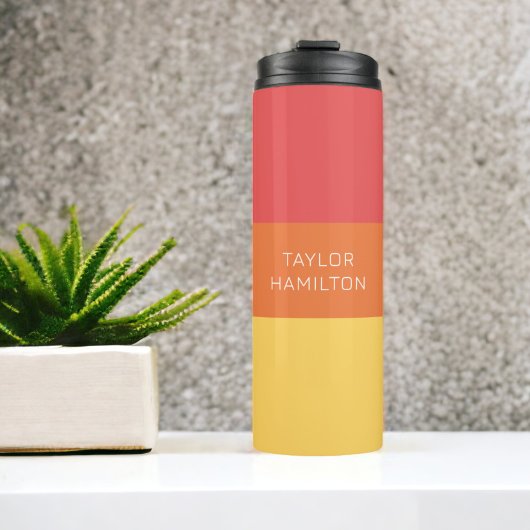 Personalisierter Name modern einfach und modern Thermosbecher