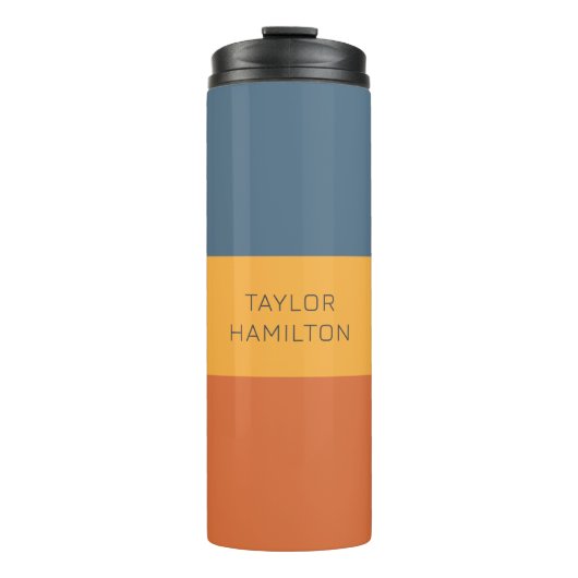 Personalisierter Name modern einfach und modern Thermosbecher (Vorderseite)