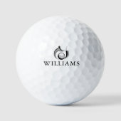 Personalisierter Name Modern Fox Golfball (Vorderseite)