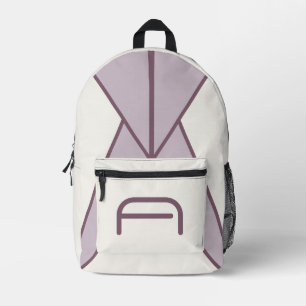 Personalisierter Name Modern Lavendel Grafik Colle Bedruckter Rucksack