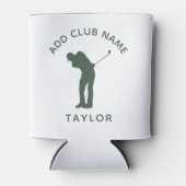 Personalisierter Name Modern Sage Green Golf Club Dosenkühler (Vorderseite)