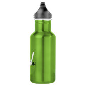 Personalisierter Name Modern Simple Monogram Sport Edelstahlflasche (Rechts)