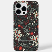 Personalisierter Name Moderne, blumenreich Botanis Case-Mate iPhone Hülle (Rückseite)