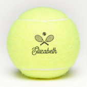 Personalisierter Name Moderne Handschrift Tennispl Tennisbälle (Vorderseite)
