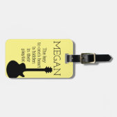 Personalisierter Name Moderne Minimal Electric Git Gepäckanhänger (Vorderseite horizontal)