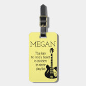 Personalisierter Name Moderne Minimal Electric Git Gepäckanhänger (Vorderseite vertikal)