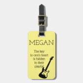 Personalisierter Name Moderne Minimal Electric Git Gepäckanhänger (Vorderseite vertikal)