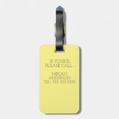 Personalisierter Name Moderne Minimal Electric Git Gepäckanhänger (Rückseite vertikal)