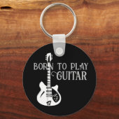 Personalisierter Name Moderne Minimal Electric Git Schlüsselanhänger (Vorderseite)