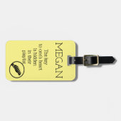 Personalisierter Name Moderne Minimal Electric Gui Gepäckanhänger (Vorderseite horizontal)