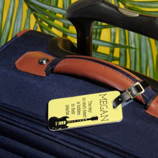 Personalisierter Name Moderne Minimal Electric Gui Gepäckanhänger (Vorderseite Insitu 3)