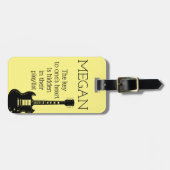 Personalisierter Name Moderne Minimal Electric Gui Gepäckanhänger (Vorderseite horizontal)