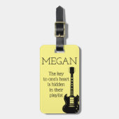 Personalisierter Name Moderne Minimal Electric Gui Gepäckanhänger (Vorderseite vertikal)