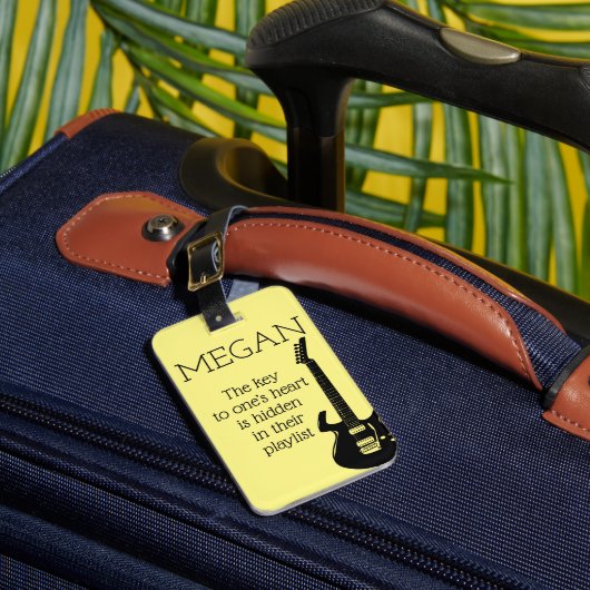 Personalisierter Name Moderne Minimal Electric Gui Gepäckanhänger (Vorderseite Insitu 1)