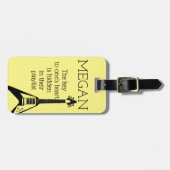 Personalisierter Name Moderne Minimal Electric Gui Gepäckanhänger (Vorderseite horizontal)