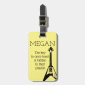 Personalisierter Name Moderne Minimal Electric Gui Gepäckanhänger (Vorderseite vertikal)