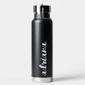 Personalisierter Name Moderne Skripttypografie Trinkflasche (Links)