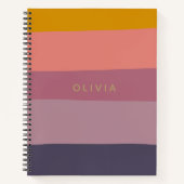 Personalisierter Name Moderner Farbblock Erdfarben Notizblock (Vorderseite)
