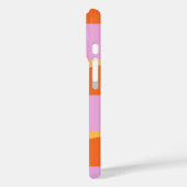 Personalisierter Name Modernes geometrisches Rosa Case-Mate iPhone Hülle (Rückseite / Links)