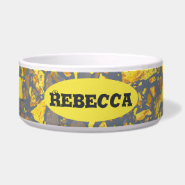 Personalisierter Name Modernes Gold Terrazzo Muste Napf