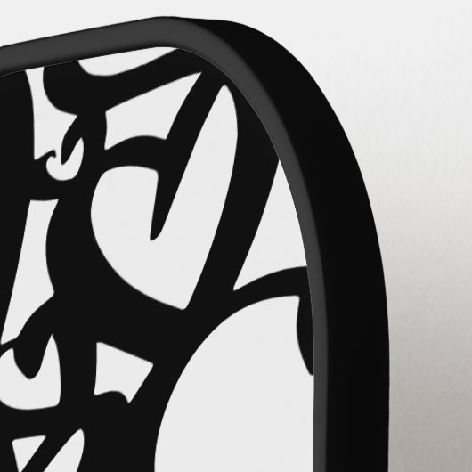 Personalisierter Name Modernes Herzmuster Pickleball Schläger (Linke Seite)