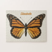 Personalisierter Name Monarch Butterfly Art 250 St Puzzle (Horizontal)