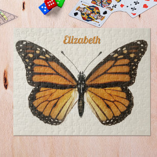 Personalisierter Name Monarch Butterfly Art 250 St Puzzle