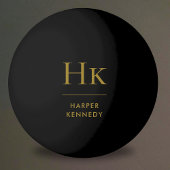 Personalisierter Name Monogram Black Tischtennisball