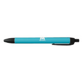Personalisierter Name Monogram Blue Logo Kugelschreiber (Unterseite)