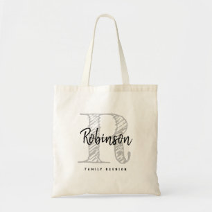 Personalisierter Name Monogram Family Wiedersehen Tragetasche
