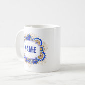 Personalisierter Name Monogram Kaffeetasse (Vorderseite Links)