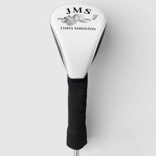 Personalisierter Name Monogram Name Golf Club Hat Headcover (Vorderseite)