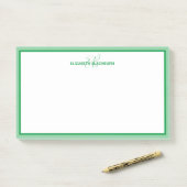 Personalisierter Name Monogramm Anfangsbuchstaben Post-it Klebezettel (Auf Schreibtisch)