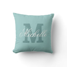 Personalisierter Name Monogramm aquamarines Blauki
