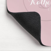 Personalisierter Name Monogramm Dusty Rose Mousepad (Ecke)