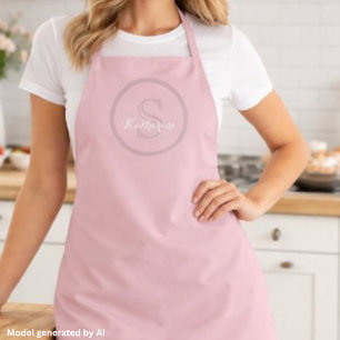 Personalisierter Name Monogramm Dusty Rose Schürze