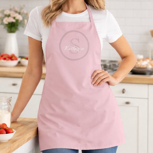 Personalisierter Name Monogramm Dusty Rose Schürze