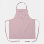 Personalisierter Name Monogramm Dusty Rose Schürze (Vorderseite)