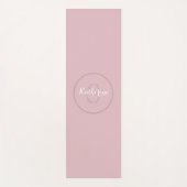 Personalisierter Name Monogramm Dusty Rose Yogamatte (Vorderseite)