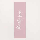 Personalisierter Name Monogramm Dusty Rose Yogamatte (Rückseite)
