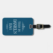 Personalisierter Name| Monogramm-Gepäckmarke Gepäckanhänger (Vorderseite horizontal)