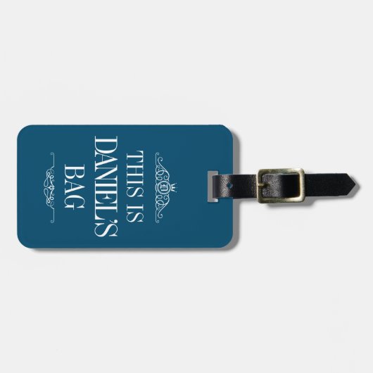 Personalisierter Name| Monogramm-Gepäckmarke Gepäckanhänger (Vorderseite horizontal)