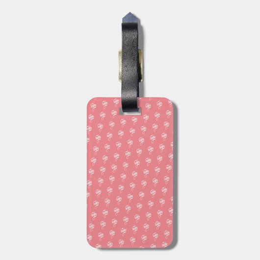 Personalisierter Name| Monogramm-Gepäckmarke Gepäckanhänger (Rückseite vertikal)