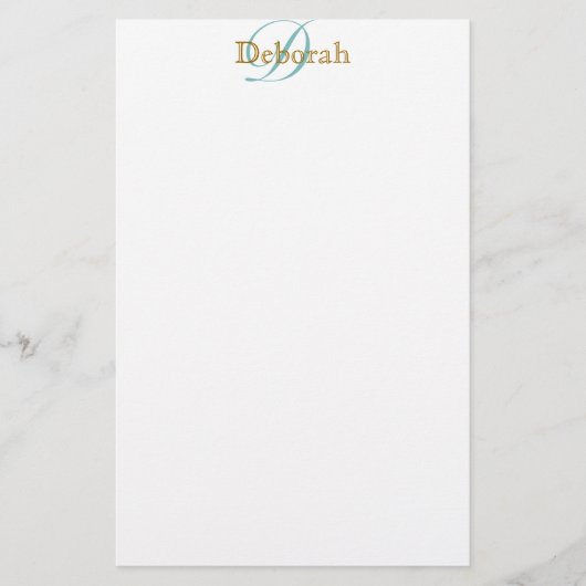 personalisierter Name ~ Monogramm-Idee Briefpapier (Vorderseite)