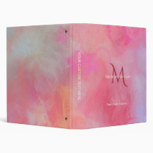 Personalisierter Name + Monogramm Rosa Wasserfarbe