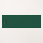 Personalisierter Name Monogramm Smaragdgrün Schwar Yogamatte (Vorderseite (Horizontal))