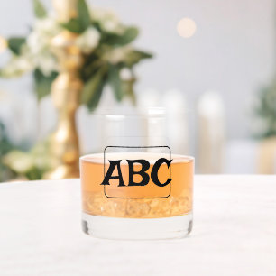 Personalisierter Name Monogramm Whiskyglas