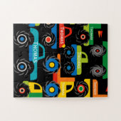 Personalisierter Name Monsters Trucks Geschenke fü Puzzle (Horizontal)