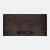 Personalisierter Name Moody Brown Abstrakt Masculi Schreibtischunterlage (Vorderseite)