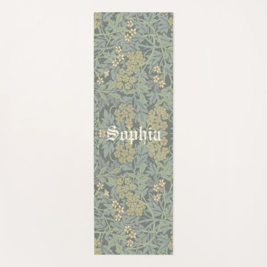 Personalisierter Name Morris Foliage Muster Yoga M Yogamatte (Vorderseite)